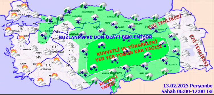 Meteorolojiden Yurt Genelinde Kar Yağışı Uyarısı